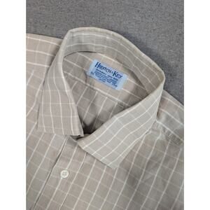 Hilditch And Key Brown Plaid 15 1/2 Button Down Shirt with French cuff